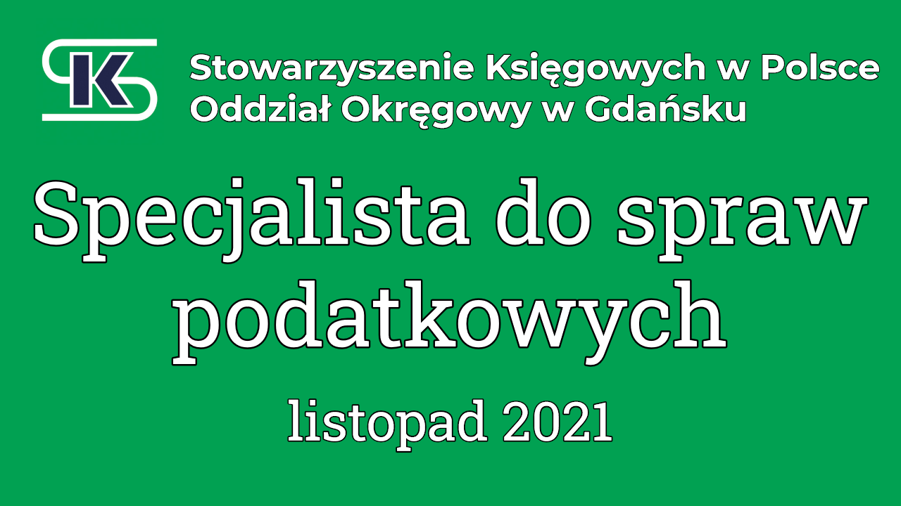 Specjalista do spraw podatkowych - kurs SKwP Gdańsk