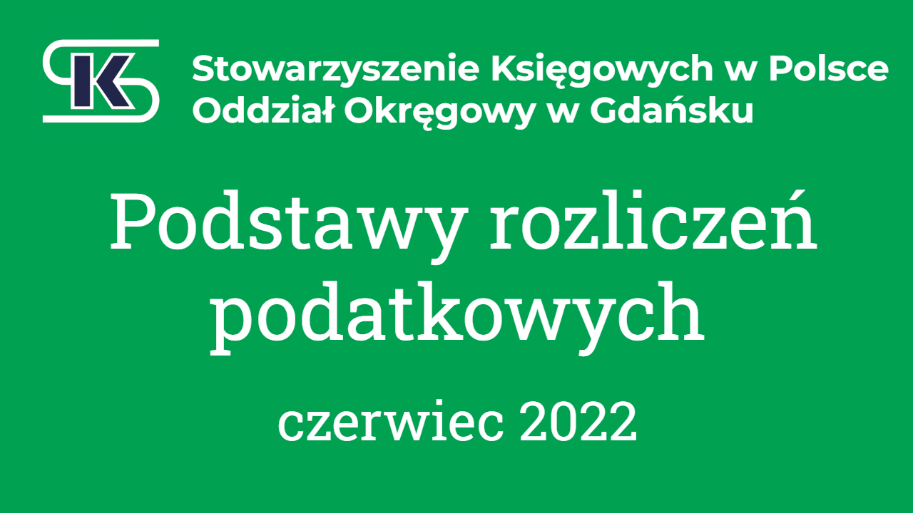 Podstawy rozliczeń podatkowych - SKwP Gdańsk