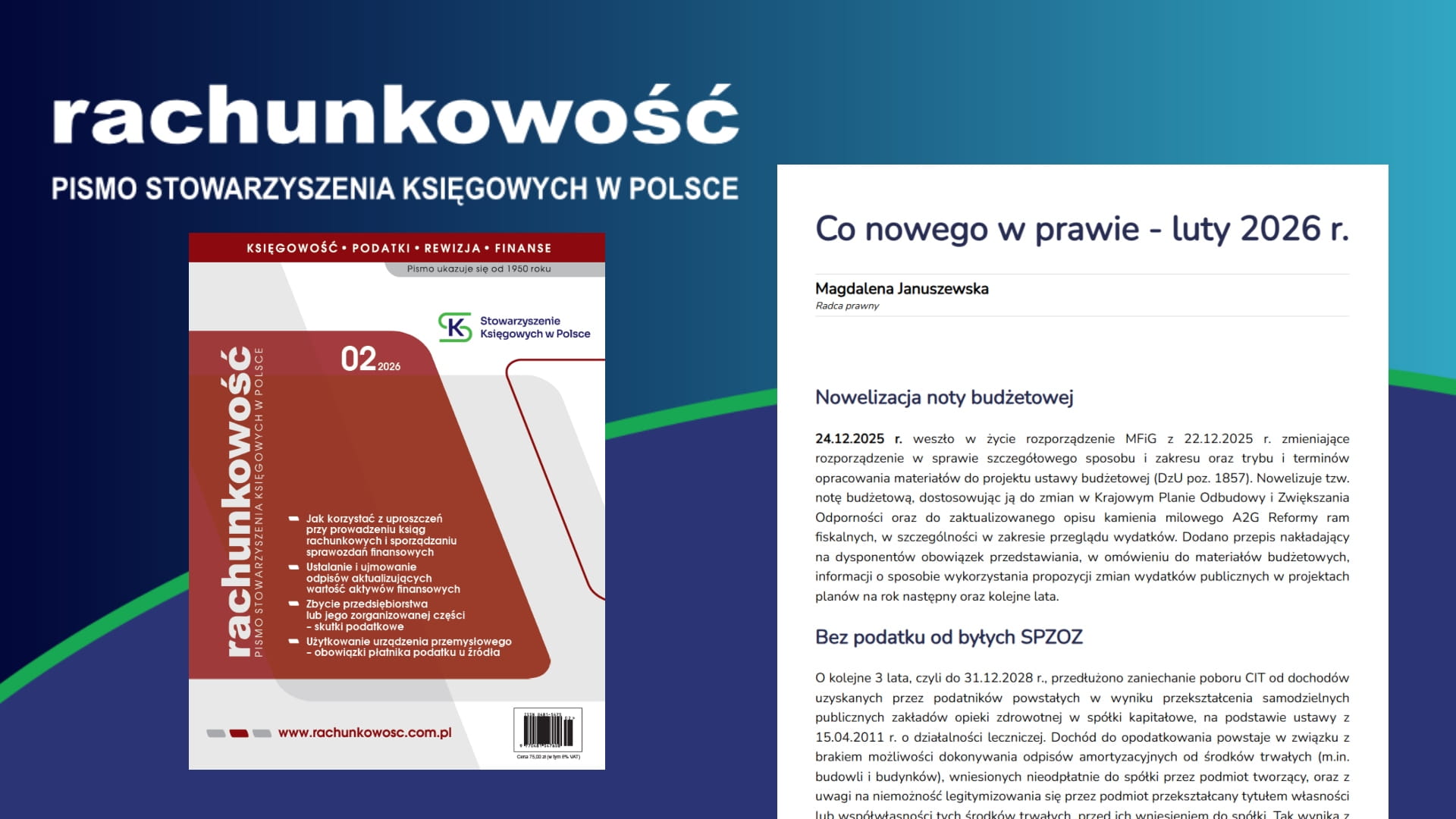 Co nowego w prawie - luty 2026 r.