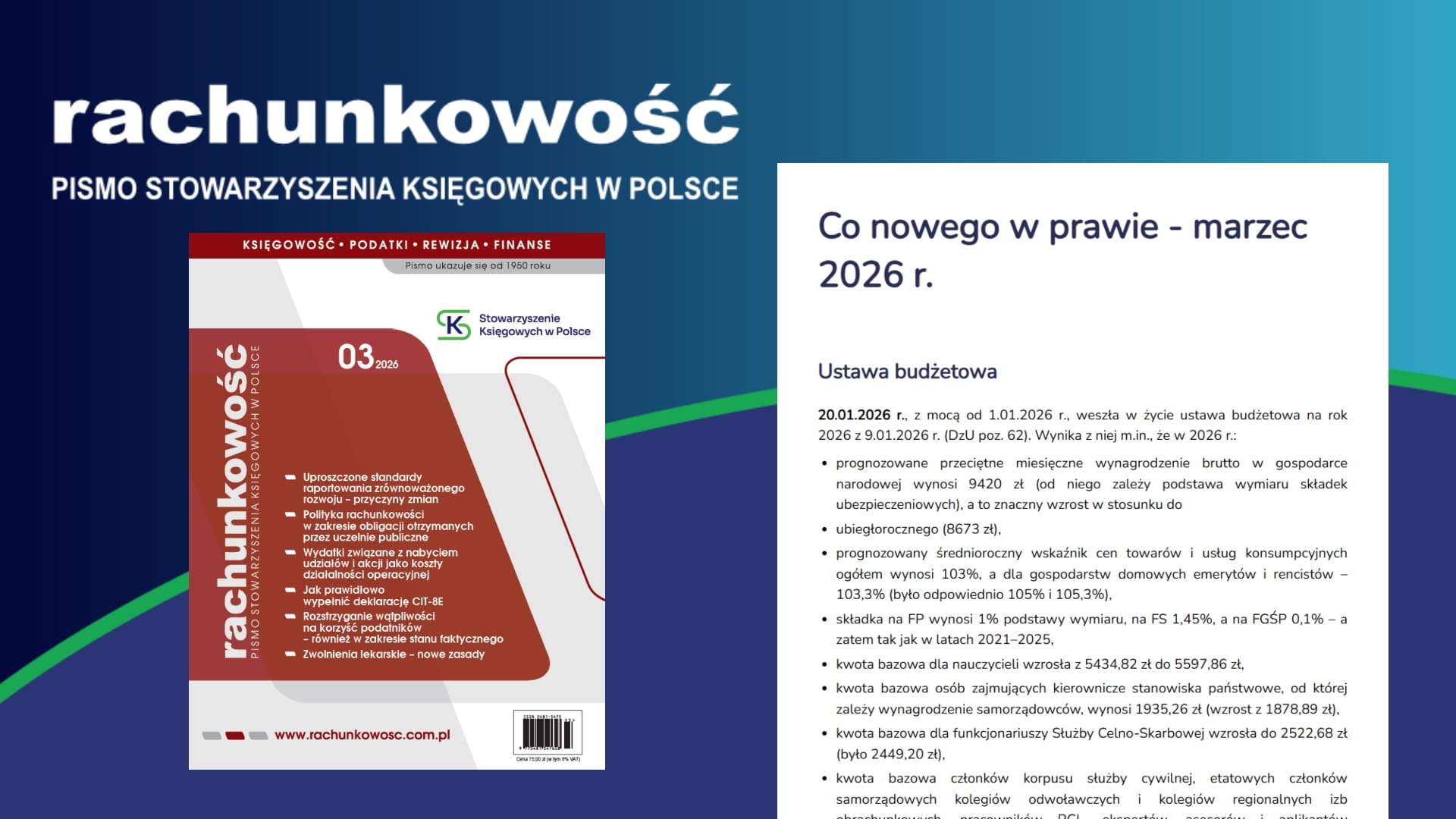 Co nowego w prawie - marzec 2026 r.