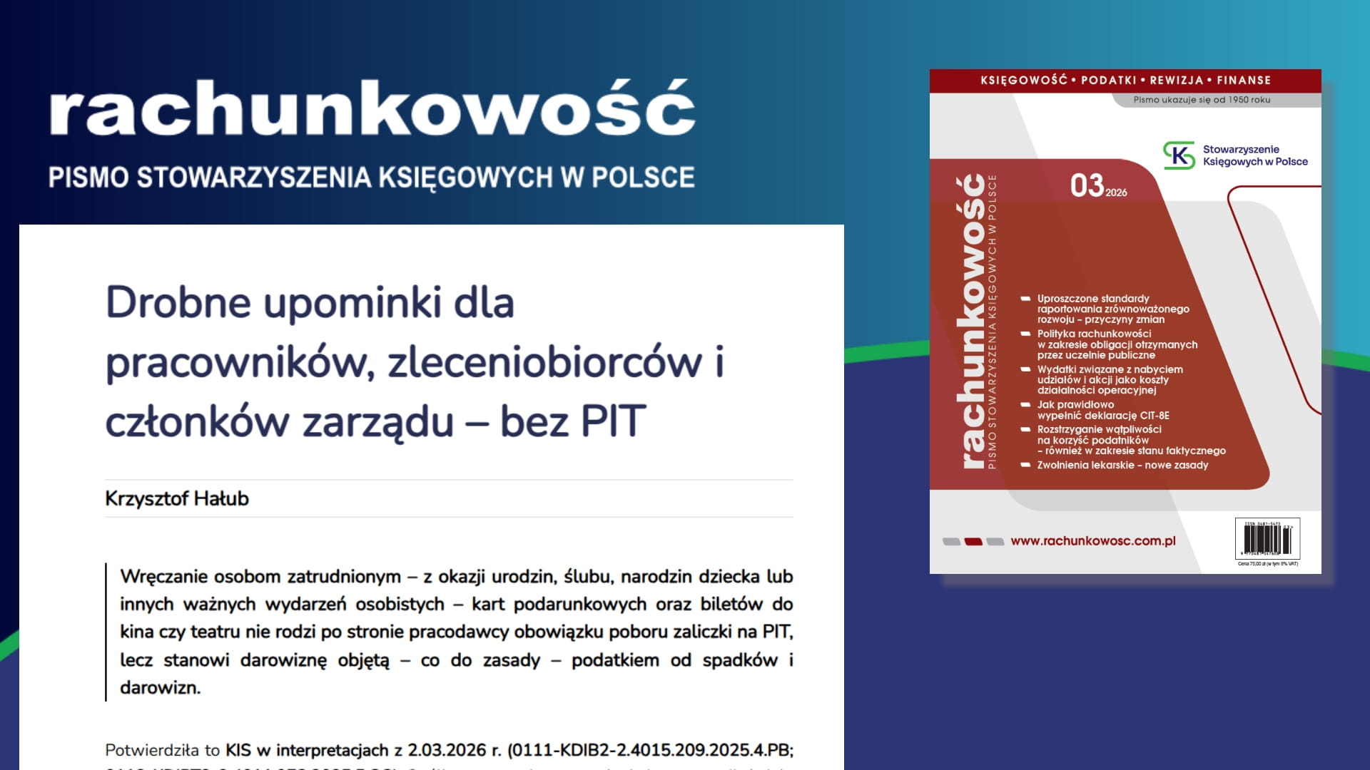 Drobne upominki dla pracowników, zleceniobiorców i członków zarządu – bez PIT