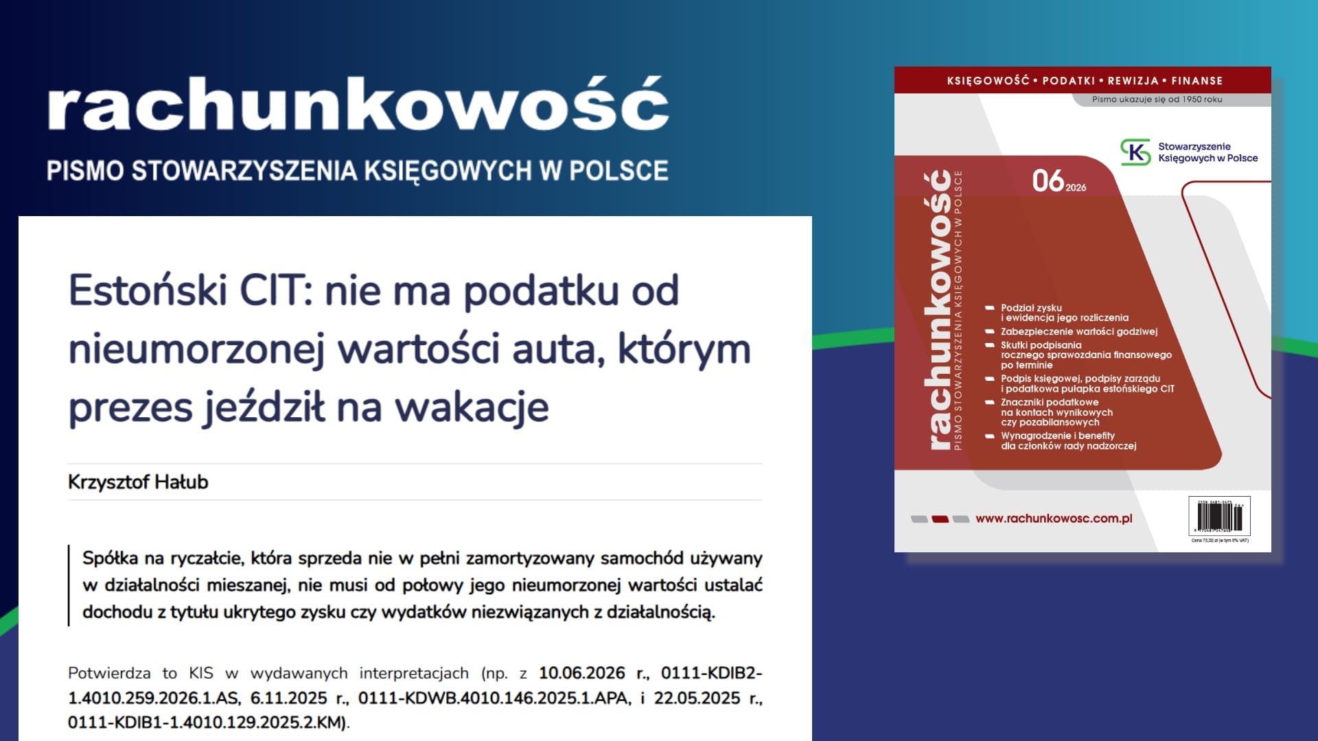 Estoński CIT: nie ma podatku od nieumorzonej wartości auta, którym prezes jeździł na wakacje