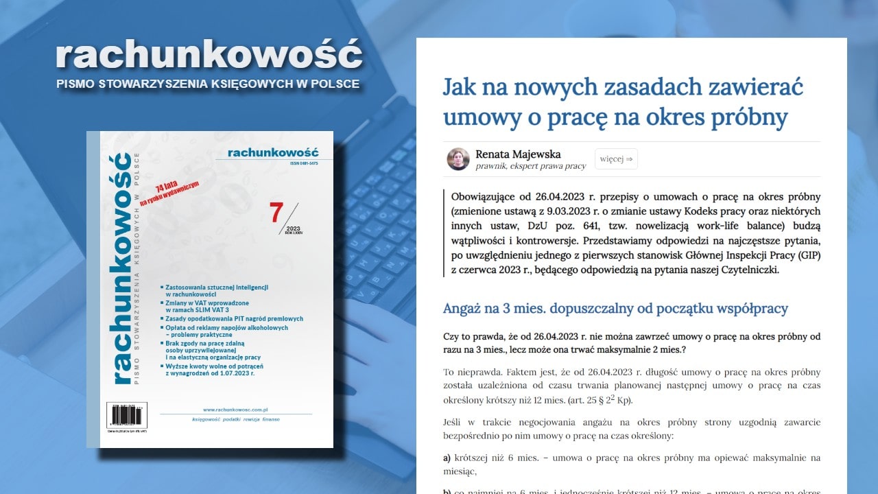 Jak Na Nowych Zasadach Zawierać Umowy O Pracę Na Okres Próbny 7721