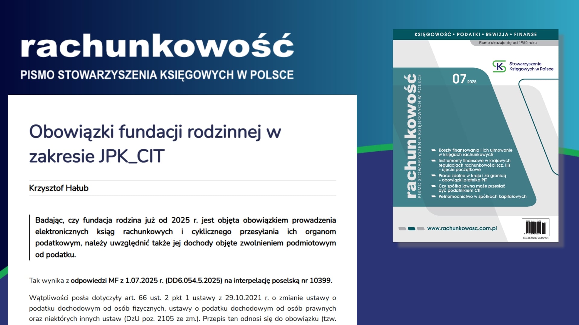 Obowiązki fundacji rodzinnej w zakresie JPK_CIT