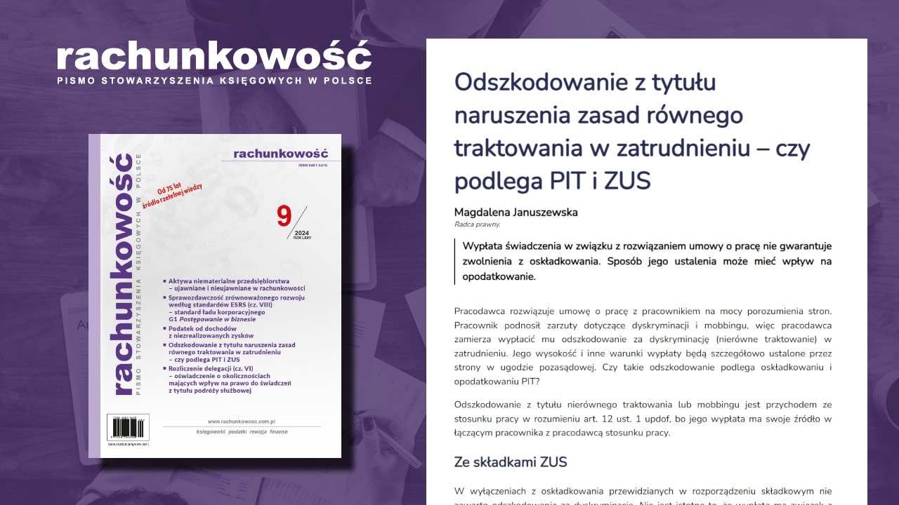Odszkodowanie z tytułu naruszenia zasad równego traktowania w