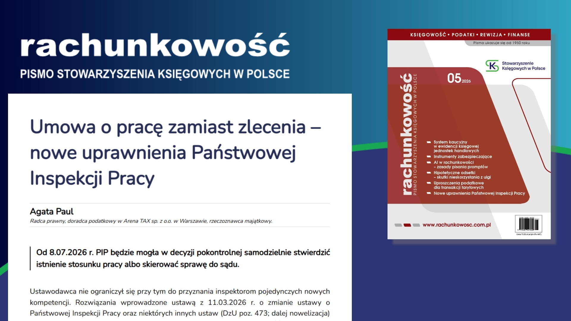 Umowa o pracę zamiast zlecenia – nowe uprawnienia Państwowej Inspekcji Pracy