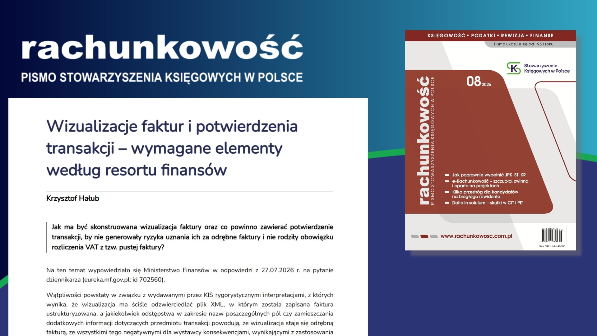 Wizualizacje faktur i potwierdzenia transakcji – wymagane elementy według resortu finansów