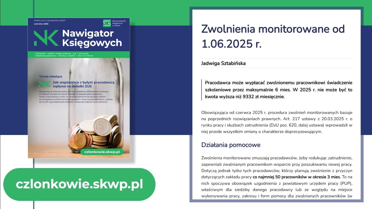 Zwolnienia monitorowane od 1.06.2025 r.