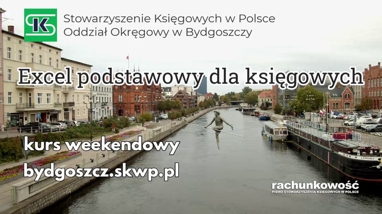 Excel podstawowy dla księgowych - kurs SKwP Bydgoszcz